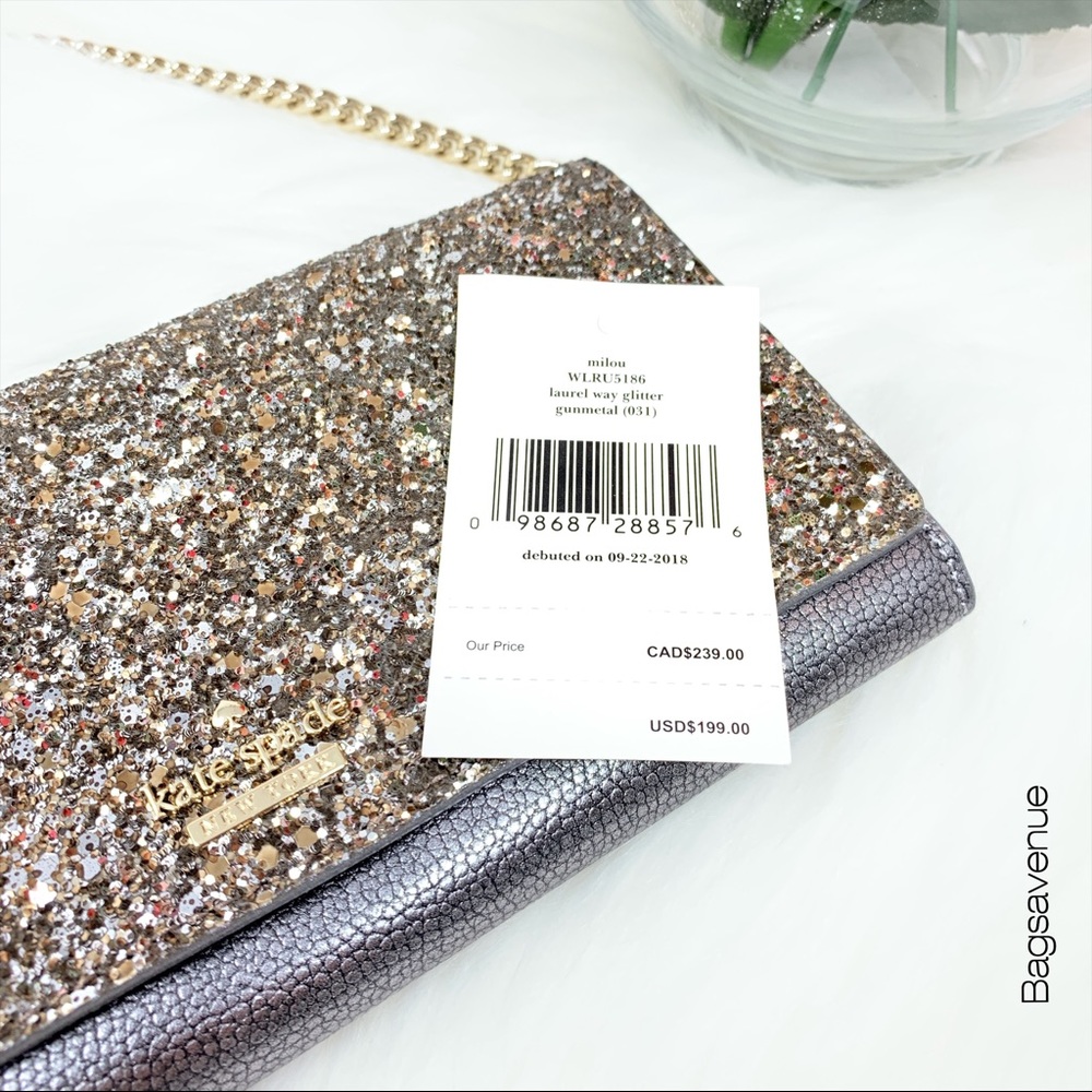 Milou laurel way glitter gunmetal kate spade - Picture 8 of 8